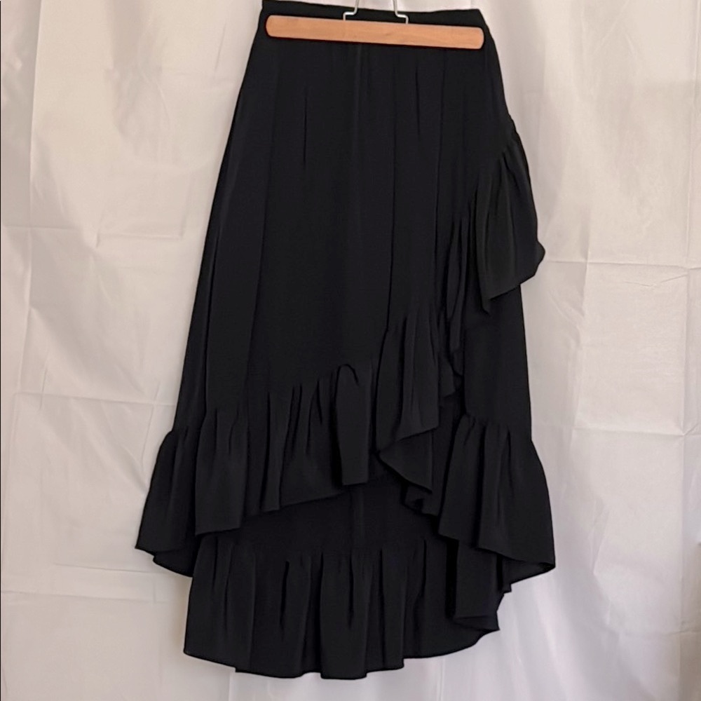 Who What Wear Black High-Low  Skirt